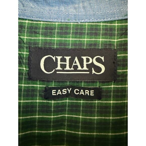 Chaps Men’s Short Sleeve Button Up Plaid Casual Top size Large - Picture 4 of 5